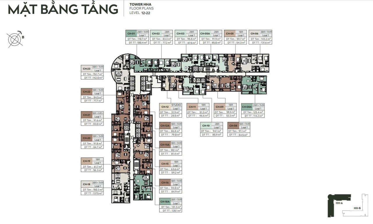 Mặt bằng thiết kế Lumiere Nguyễn Trãi